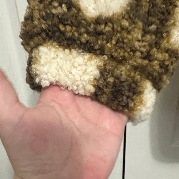 Fashion Nova Brown and Cream Teddy Jacket - Picture 6 of 9